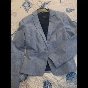NWOT Ann Taylor Factory Chambray linen Blazer